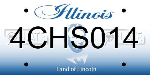4CHS014 Illinois License Plate