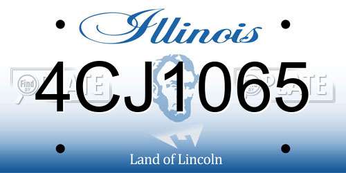 4CJ1065 Illinois License Plate