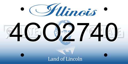4CO2740 Illinois License Plate