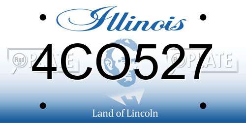 4CO527 Illinois License Plate