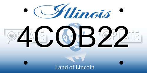 4COB22 Illinois License Plate