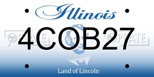 4COB27 Illinois License Plate