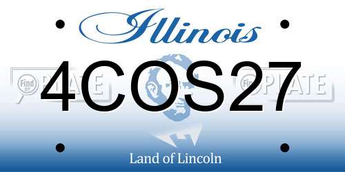 4COS27 Illinois License Plate