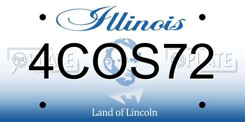 4COS72 Illinois License Plate