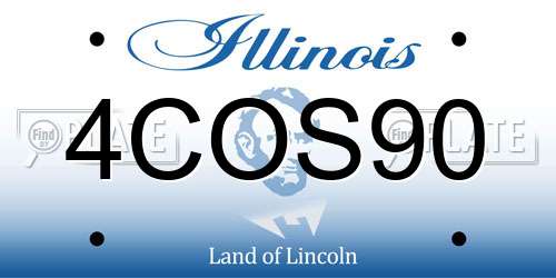 4COS90 Illinois License Plate