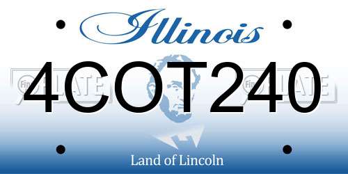 4COT240 Illinois License Plate