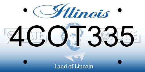 4COT335 Illinois License Plate