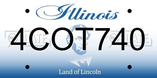 4COT740 Illinois License Plate