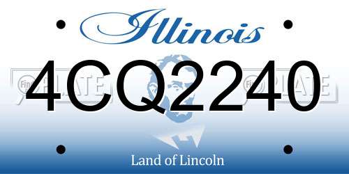 4CQ2240 Illinois License Plate