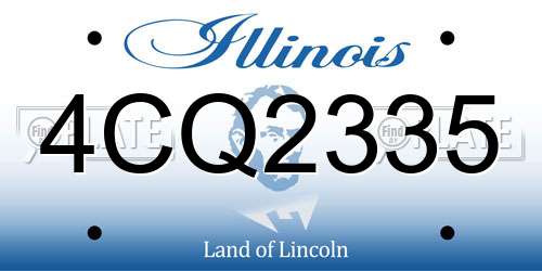 4CQ2335 Illinois License Plate