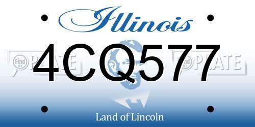 4CQ577 Illinois License Plate