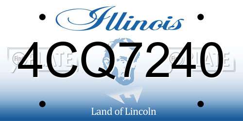 4CQ7240 Illinois License Plate