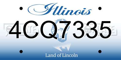 4CQ7335 Illinois License Plate