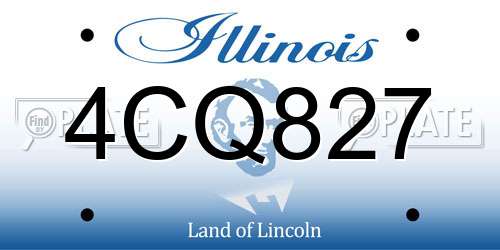 4CQ827 Illinois License Plate