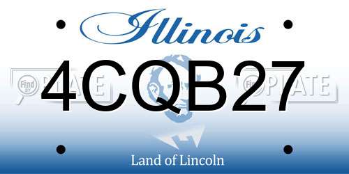 4CQB27 Illinois License Plate