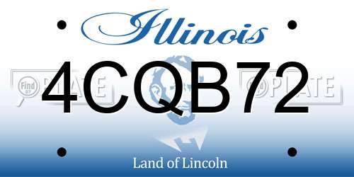 4CQB72 Illinois License Plate