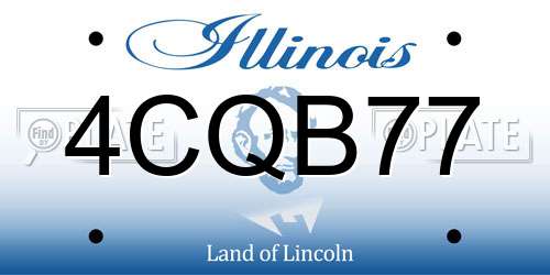4CQB77 Illinois License Plate