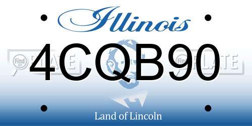 4CQB90 Illinois License Plate
