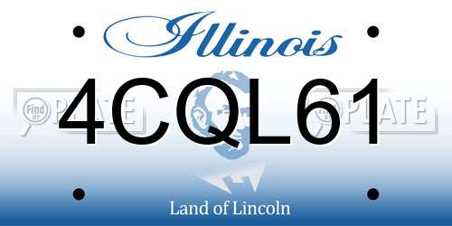4CQL61 Illinois License Plate