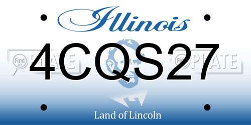4CQS27 Illinois License Plate