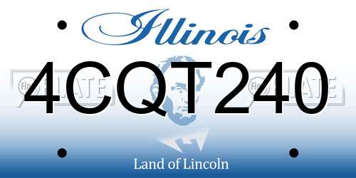 4CQT240 Illinois License Plate