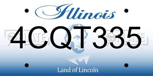 4CQT335 Illinois License Plate