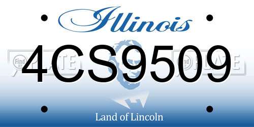 4CS9509 Illinois License Plate