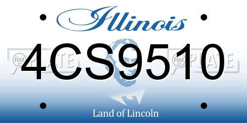 4CS9510 Illinois License Plate