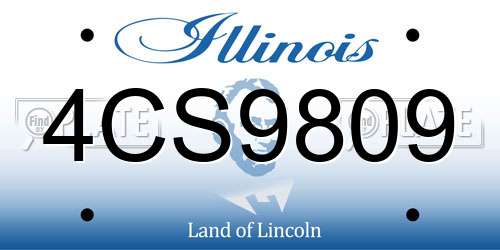 4CS9809 Illinois License Plate