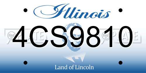 4CS9810 Illinois License Plate