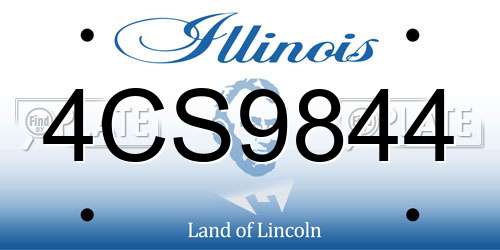4CS9844 Illinois License Plate