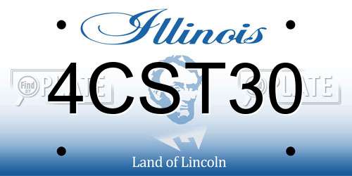 4CST30 Illinois License Plate