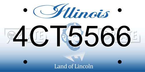 4CT5566 Illinois License Plate