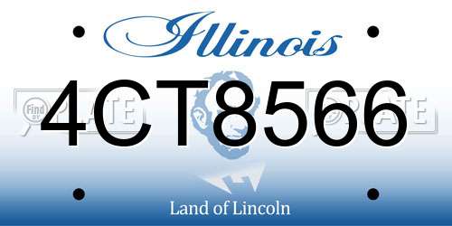 4CT8566 Illinois License Plate