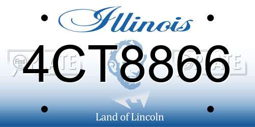 4CT8866 Illinois License Plate