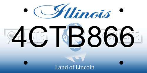 4CTB866 Illinois License Plate