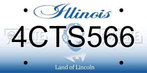 4CTS566 Illinois License Plate