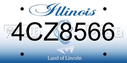 4CZ8566 Illinois License Plate