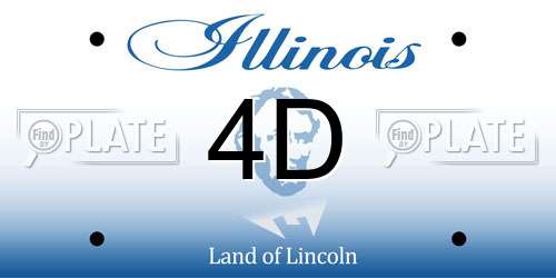 4D Illinois License Plate