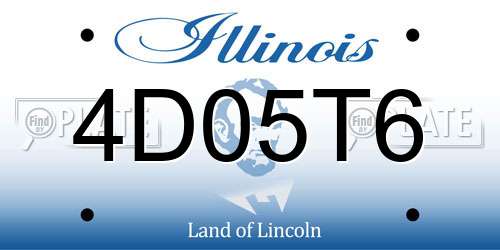 4D05T6 Illinois License Plate