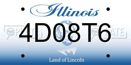 4D08T6 Illinois License Plate