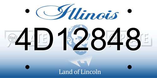 4D12848 Illinois License Plate