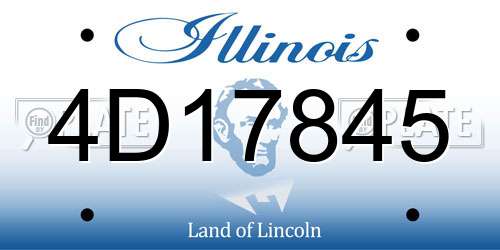 4D17845 Illinois License Plate