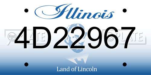 4D22967 Illinois License Plate