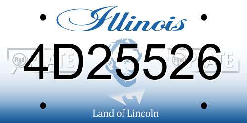 4D25526 Illinois License Plate