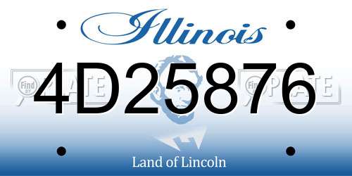 4D25876 Illinois License Plate