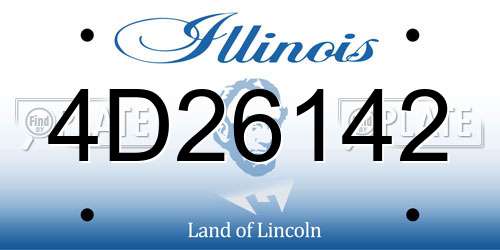 4D26142 Illinois License Plate