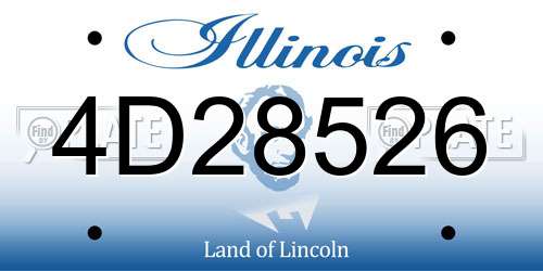 4D28526 Illinois License Plate