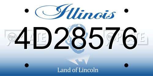 4D28576 Illinois License Plate