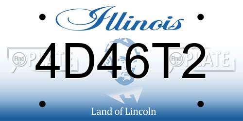 4D46T2 Illinois License Plate